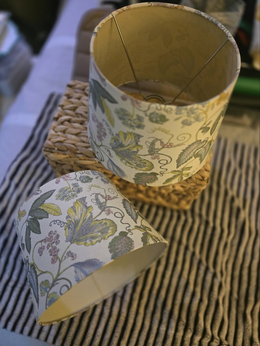 Floral Printed Lampshade Pair - Multicolor Bella Swan